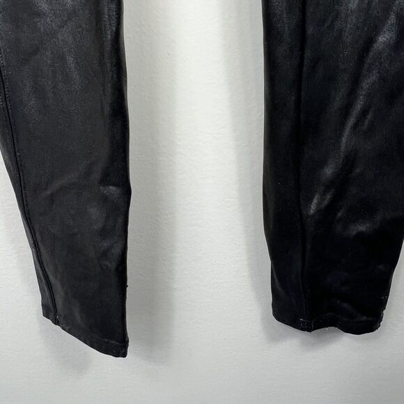 Spanx Black Shimmer Metallic Sheen Leggings Size M Medium Stretch - Picture 4 of 11